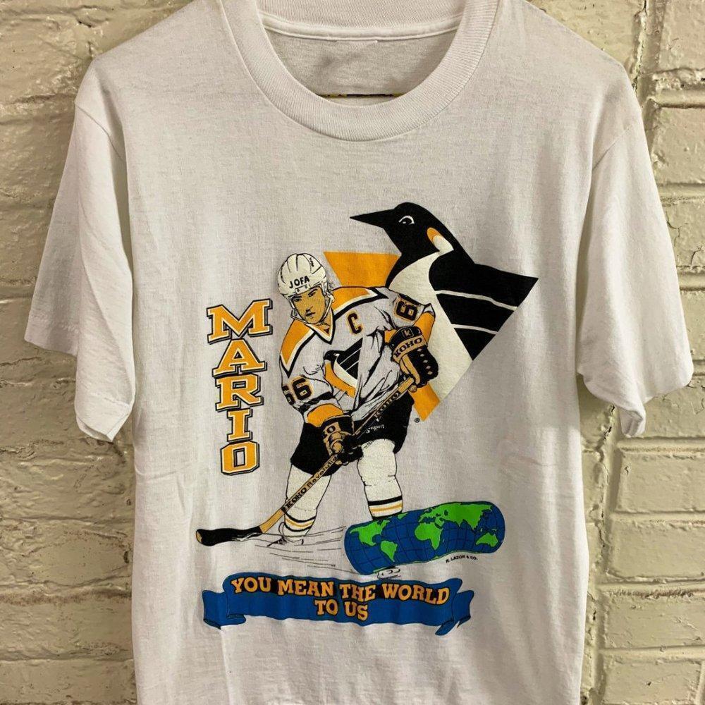 Mario Lemieux Pittsburgh Penguins Puff Print Shirt